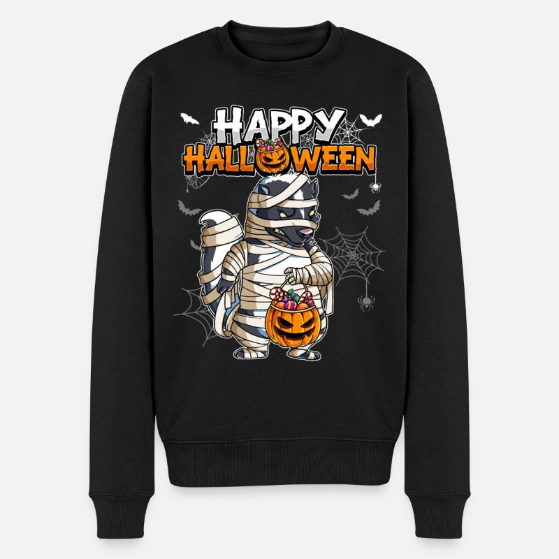 Maman mouffette d’Halloween - Pull Premium bio Homme - noir