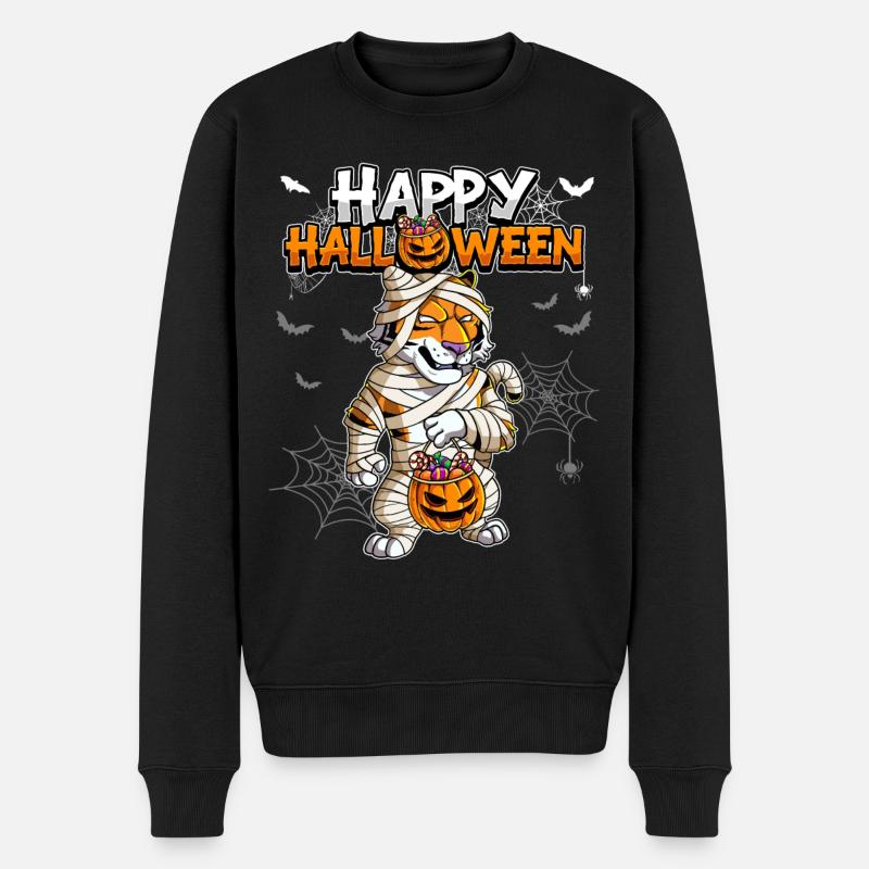 Maman Tigre d’Halloween - Pull Premium bio Homme - noir