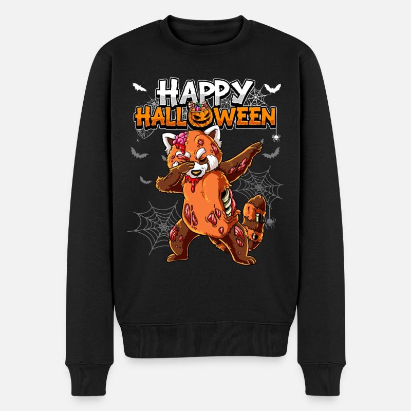 Halloween Panda Rouge Zombie - Pull Premium bio Homme - noir