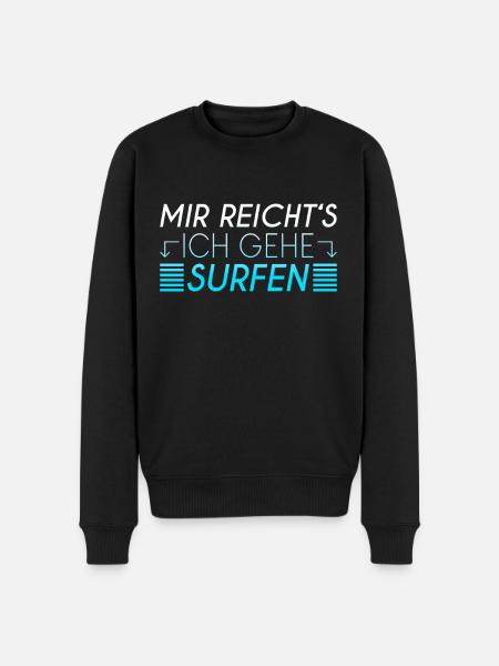 Surfen Spruch - Männer Premium Bio Pullover - Schwarz