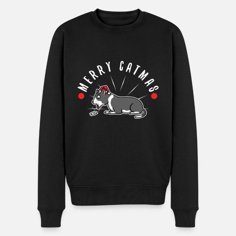 Joyeux catmas - Pull Premium bio Homme - noir