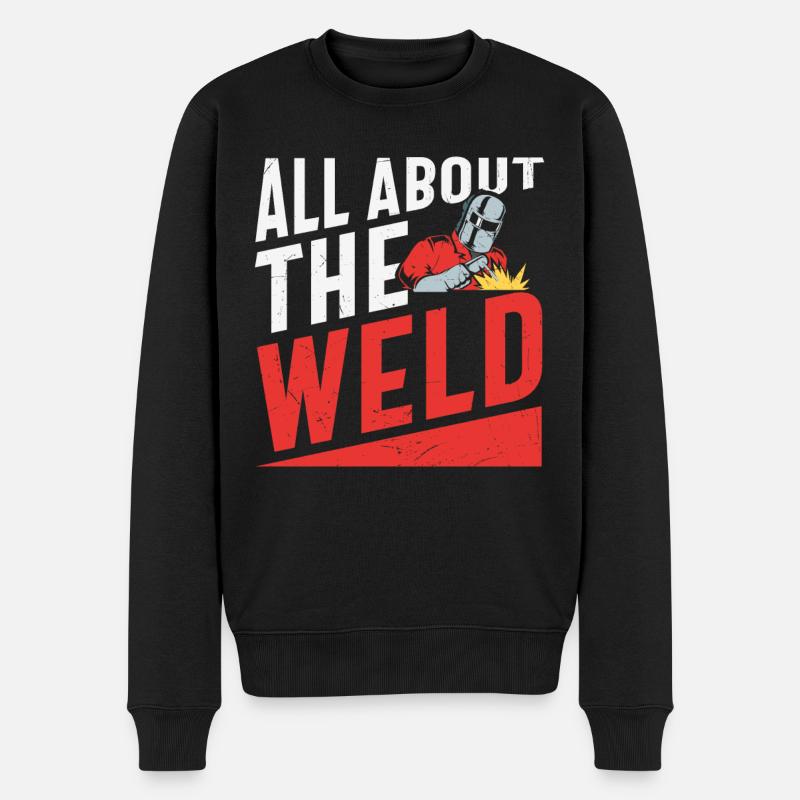 Alles über die Zitate von The Weld Welder - Männer Premium Bio Pullover - Schwarz