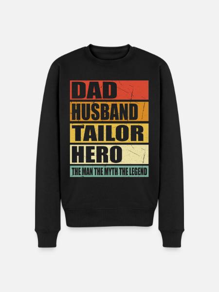 Father Husband Schneider Held - Men's Premium Organic Jumper - black