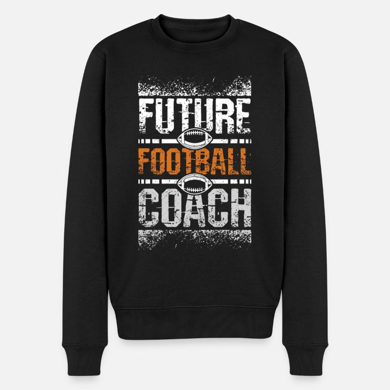 Futute football coach - Männer Premium Bio Pullover - Schwarz