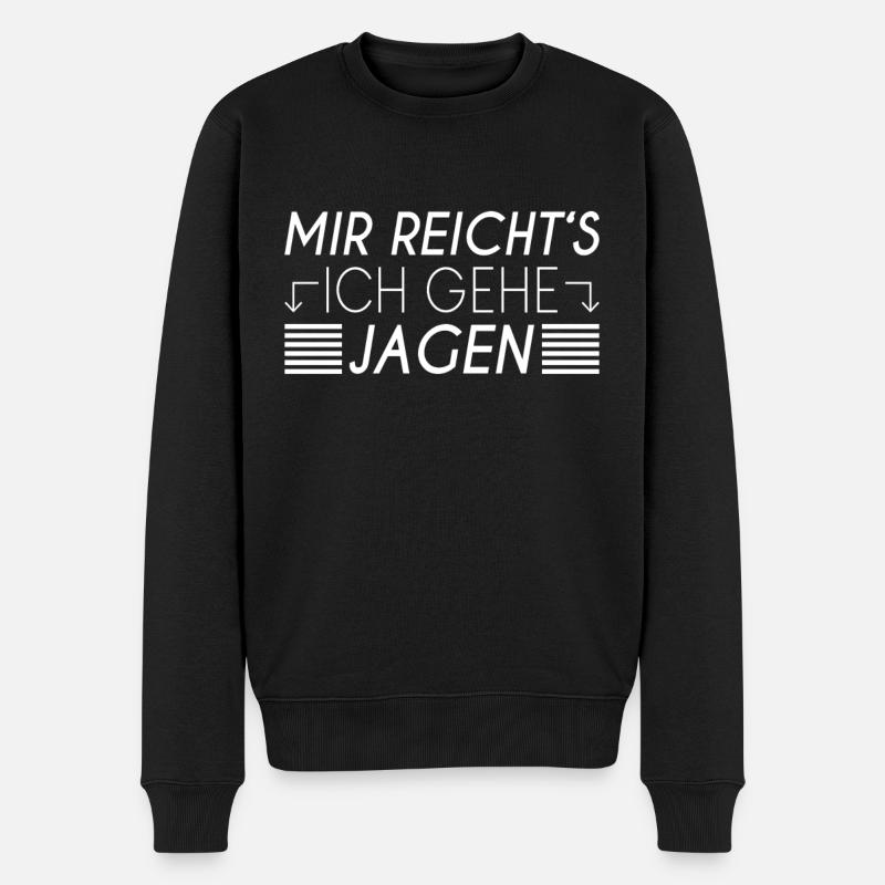 Jagd Spruch - Männer Premium Bio Pullover - Schwarz