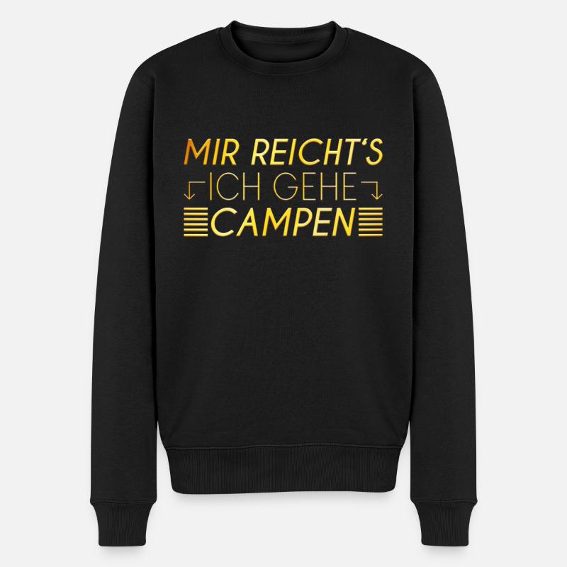 Camping Spruch - Männer Premium Bio Pullover - Schwarz