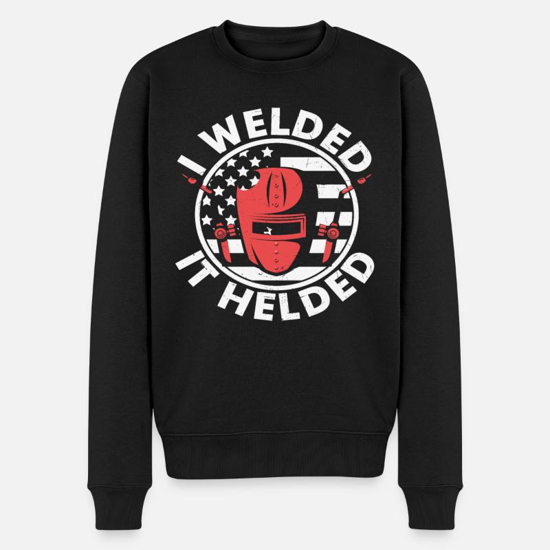 I Welded It Helded - Men's Premium Organic Jumper - black