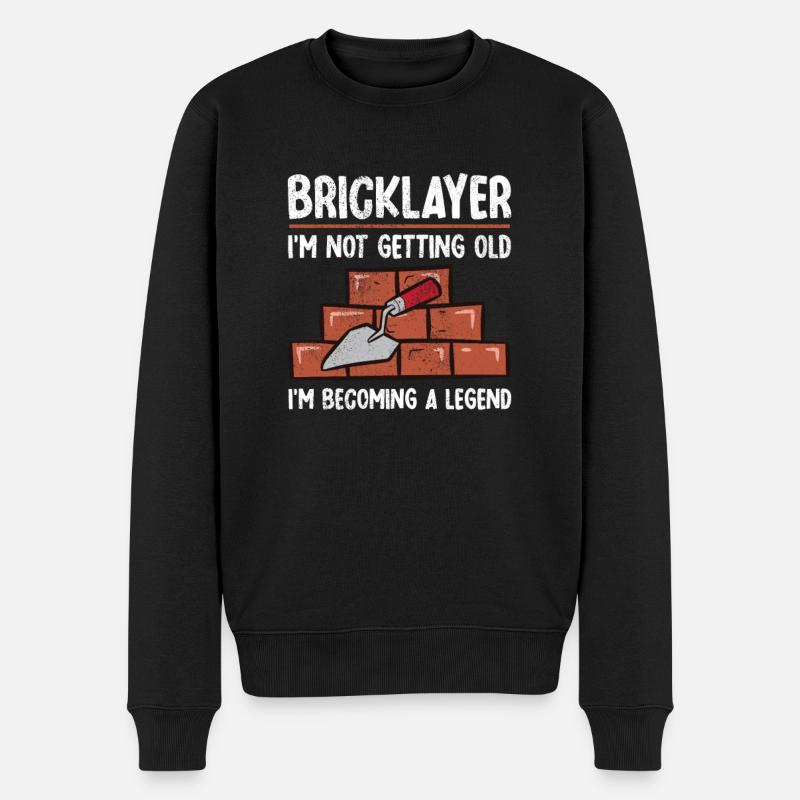 Maurer Beruf Geschenkidee Maurer Geschenk Maurer - Männer Premium Bio Pullover - Schwarz