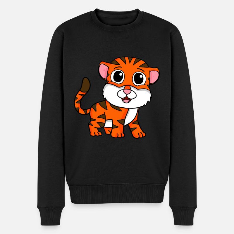 Tigre - Pull Premium bio Homme - noir