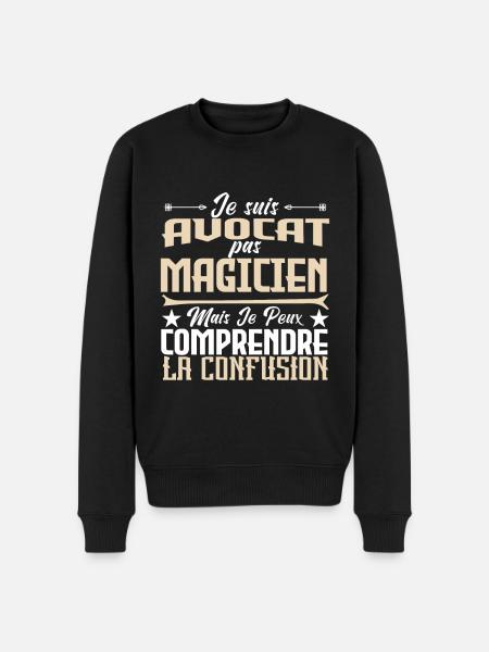 Je suis Avocat pas Magicien - Pull Premium bio Homme - noir
