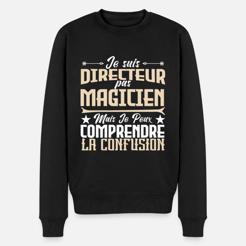je suis Directeur pas magicien - Pull Premium bio Homme - noir