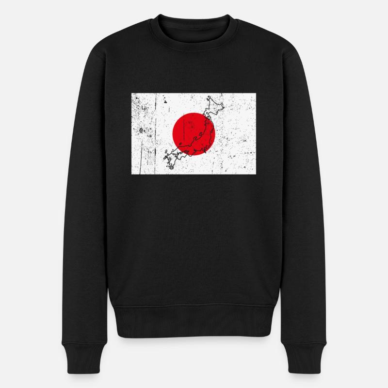 Drapeau du Japon - Pull Premium bio Homme - noir