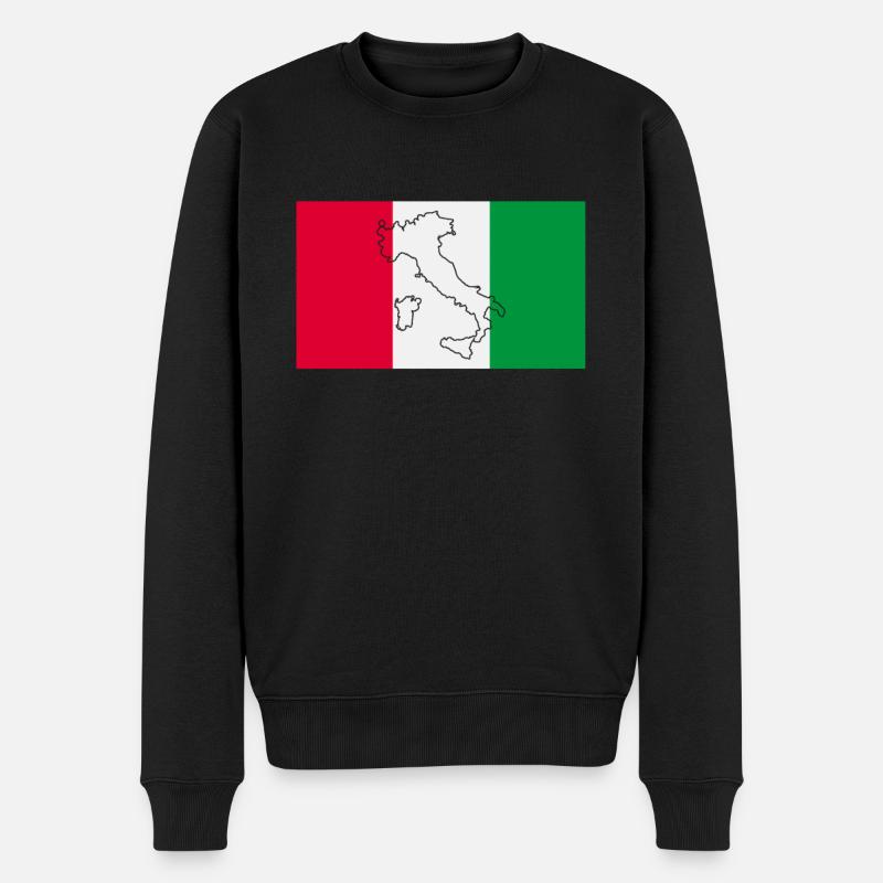 Drapeau de l’Italie - Pull Premium bio Homme - noir