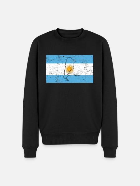 Argentina Flag - Men's Premium Organic Jumper - black