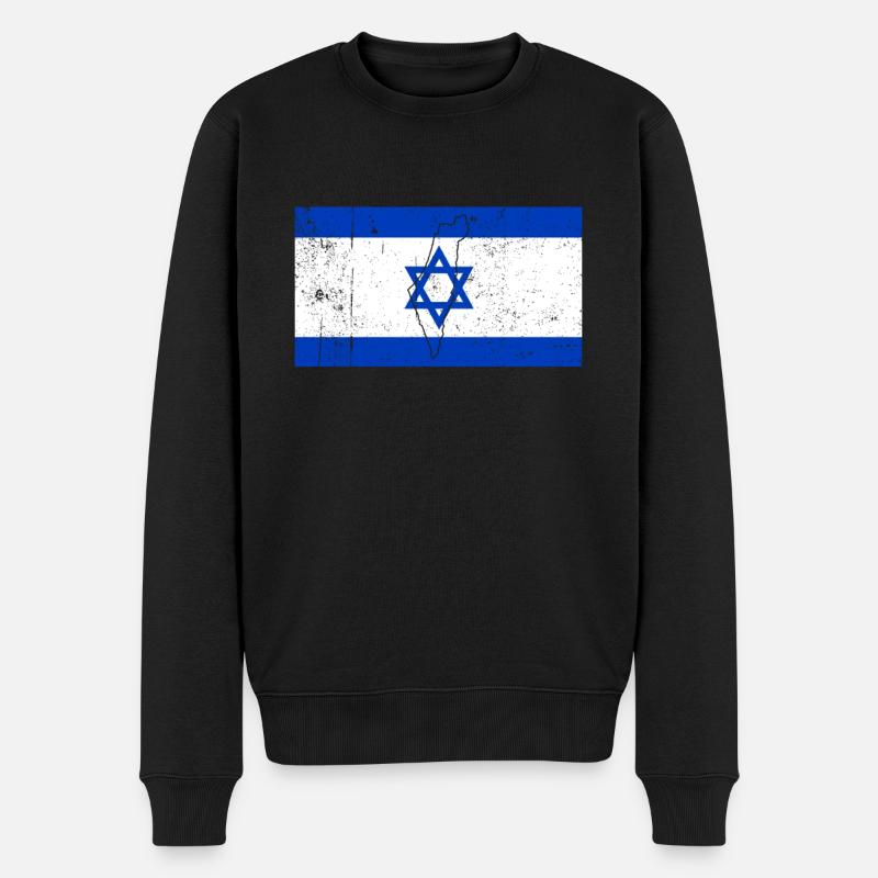 Drapeau d’Israël - Pull Premium bio Homme - noir