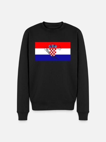 Croatia Flag - Men's Premium Organic Jumper - black