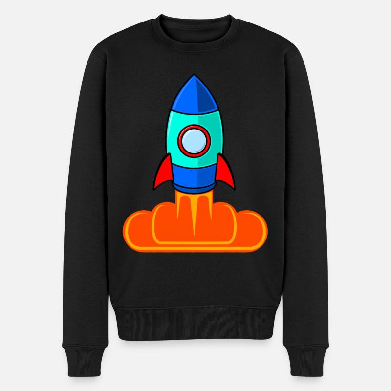 Space Rocket Rocket Launch Kids - Pull Premium bio Homme - noir