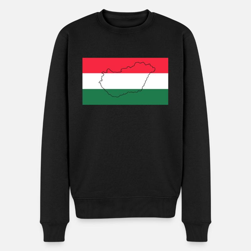 Drapeau de la Hongrie - Pull Premium bio Homme - noir