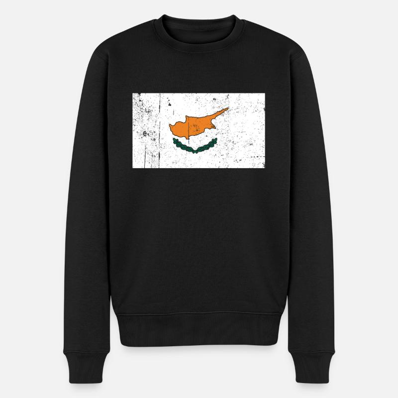 Zypern Flagge - Männer Premium Bio Pullover - Schwarz