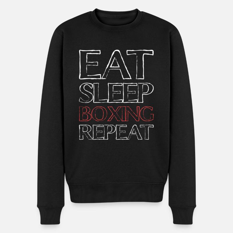 Eating Sleeping Boxes - Men's Premium Organic Jumper - black