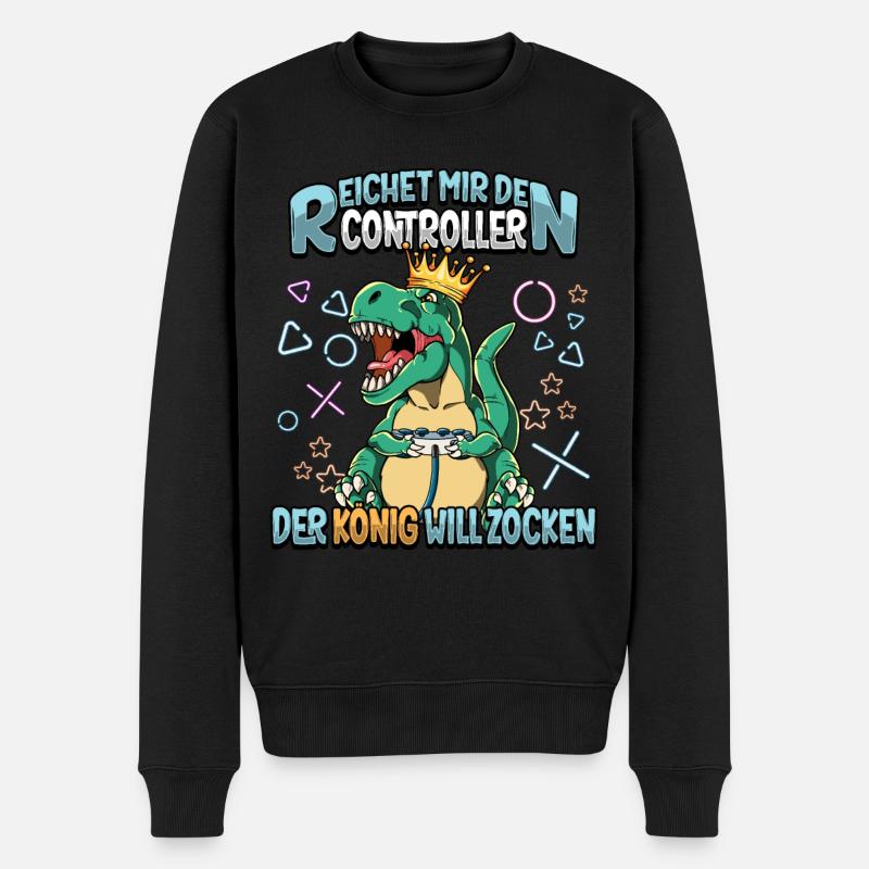 Zocken Reichet mir den Controller Gaming - Männer Premium Bio Pullover - Schwarz