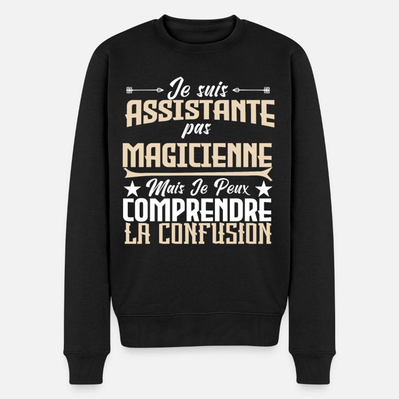 je suis Assistante pas magicienne. - Pull Premium bio Homme - noir