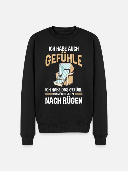 Ostsee Rügen - Männer Premium Bio Pullover - Schwarz