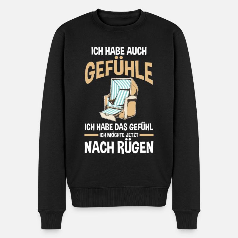 Ostsee Rügen - Männer Premium Bio Pullover - Schwarz