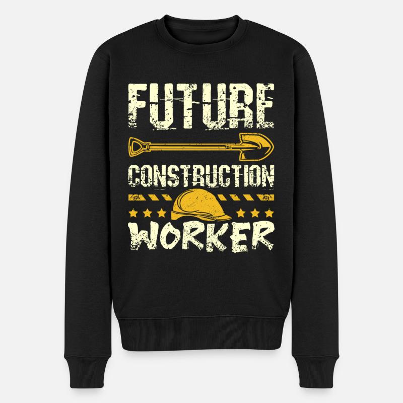 Future construction worker - Men's Premium Organic Jumper - black