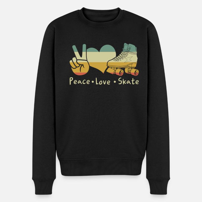 Patineurs à roues alignées - Pull Premium bio Homme - noir
