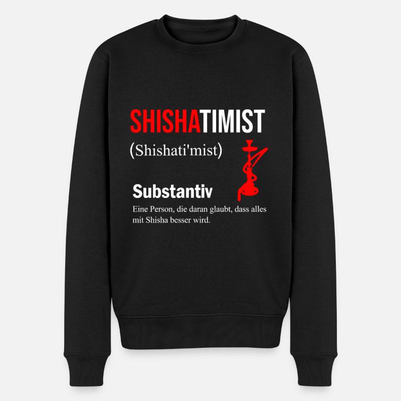 Shisha - Männer Premium Bio Pullover - Schwarz