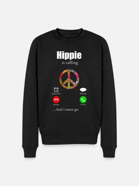 Hippy - Men's Premium Organic Jumper - black
