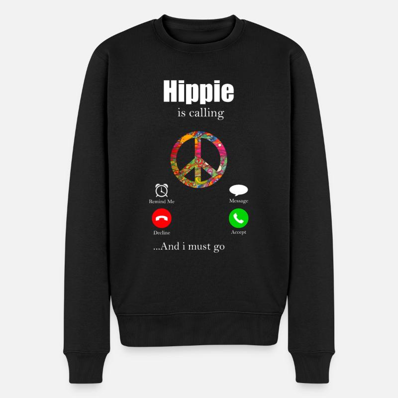 Hippie - Pull Premium bio Homme - noir