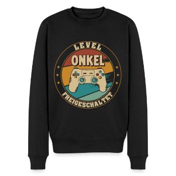 Onkel Level Loading Schwangerschaft Verkünden - Männer Premium Bio Pullover - Schwarz - Vorne - Nico (187cm)