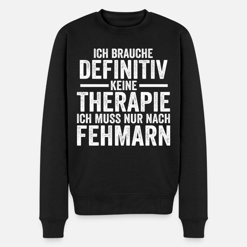 Ostsee Fehmarn - Männer Premium Bio Pullover - Schwarz