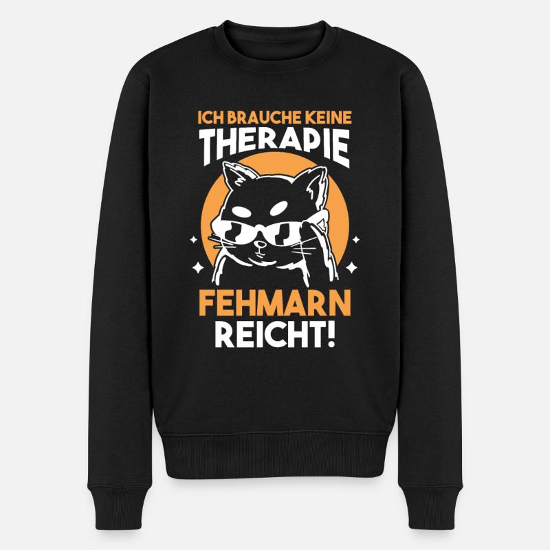 Ostsee Fehmarn - Männer Premium Bio Pullover - Schwarz