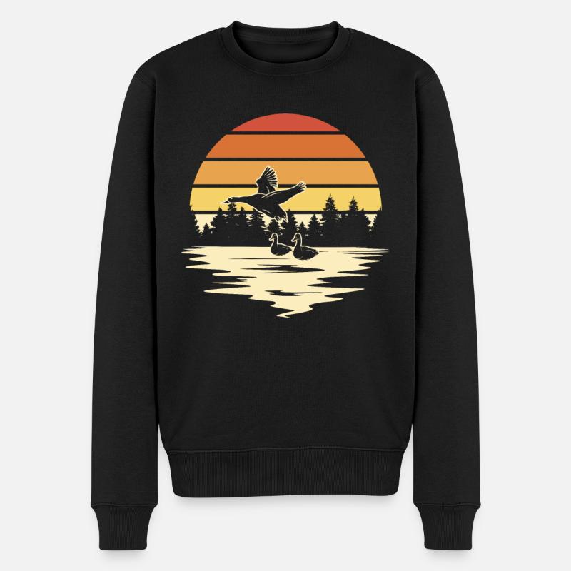 Enten - Männer Premium Bio Pullover - Schwarz