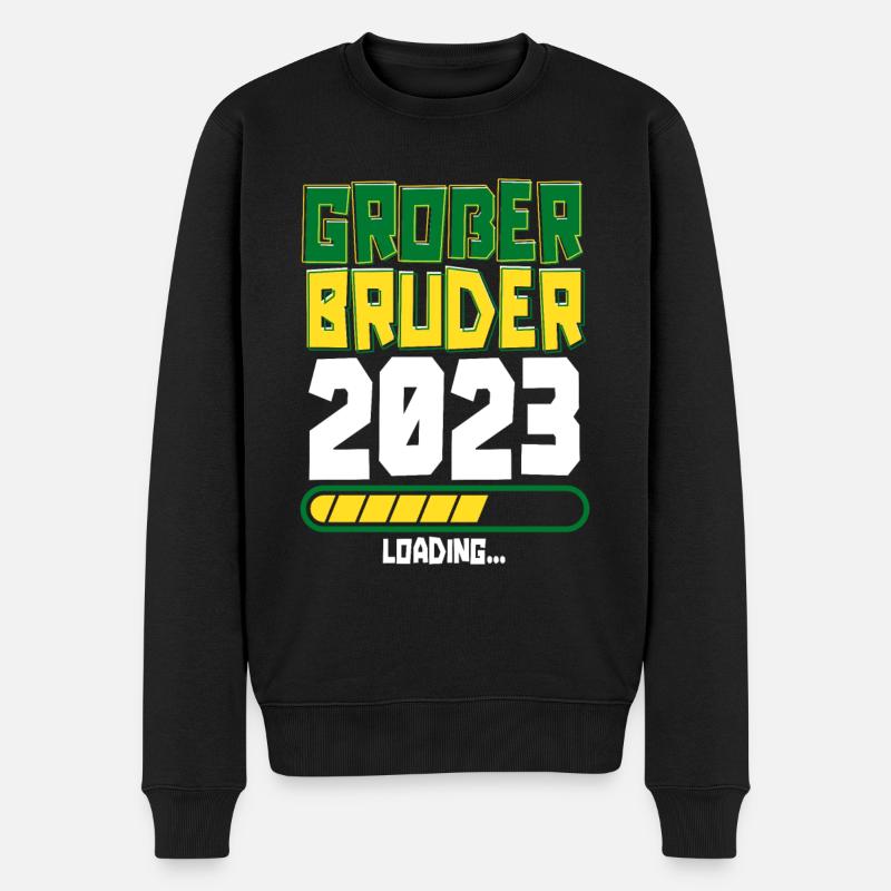 Großer Bruder Loading 2023 - Männer Premium Bio Pullover - Schwarz