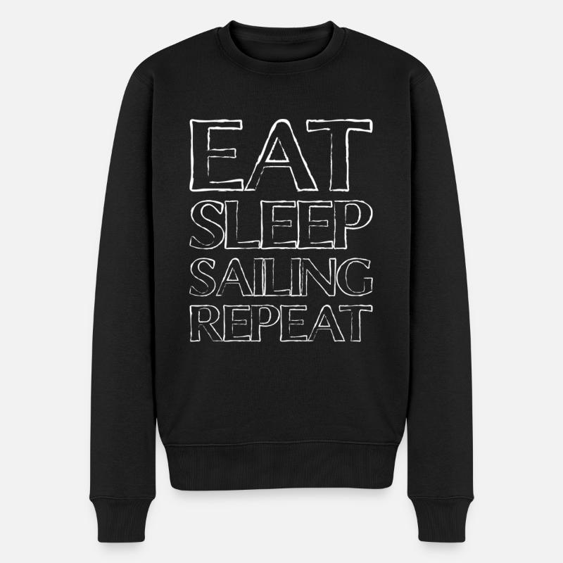 Manger sleep sailing - Pull Premium bio Homme - noir