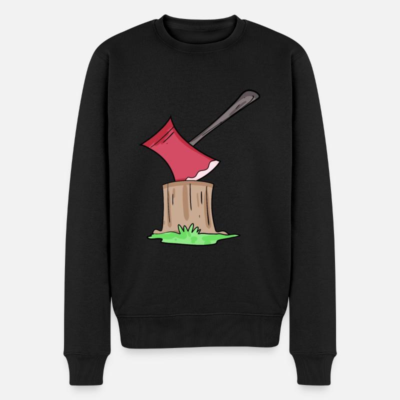 Bûcheron de hache - Pull Premium bio Homme - noir