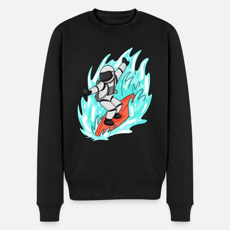 Astronaute surfant - Pull Premium bio Homme - noir