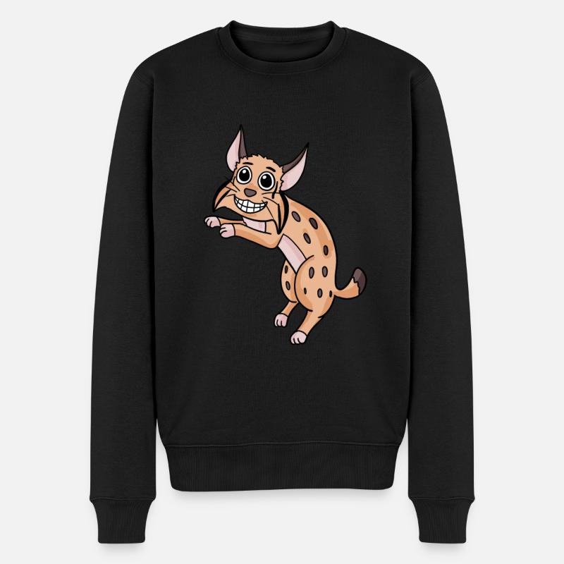 Pardell Lynx Wildcat Lynx ibérique - Pull Premium bio Homme - noir