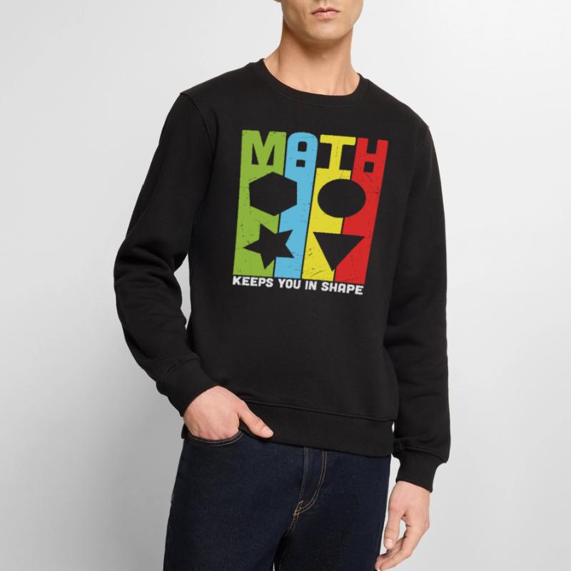 Math Keeps You In Shape Math Quotes Men's Premium Organic Jumper