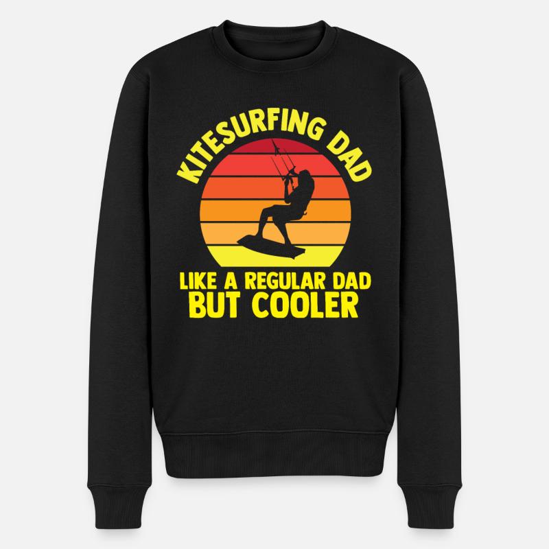 Kite Kitesurf Kiteboard - Men's Premium Organic Jumper - black