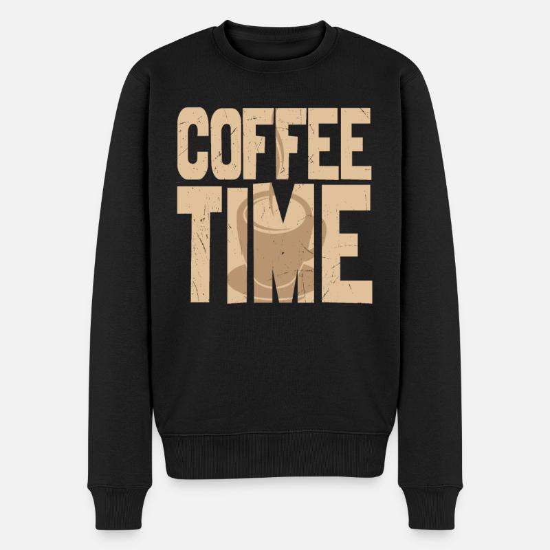 Coffee Time Coffee Lover - Men's Premium Organic Jumper - black