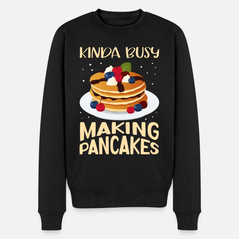 Crêpe Pancake Egg Cake Cadeau - Pull Premium bio Homme - noir