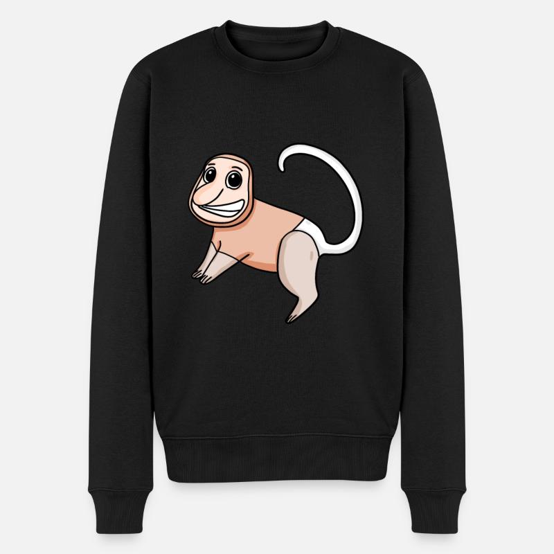 Proboscis Monkey Monkey Monkey - Men's Premium Organic Jumper - black