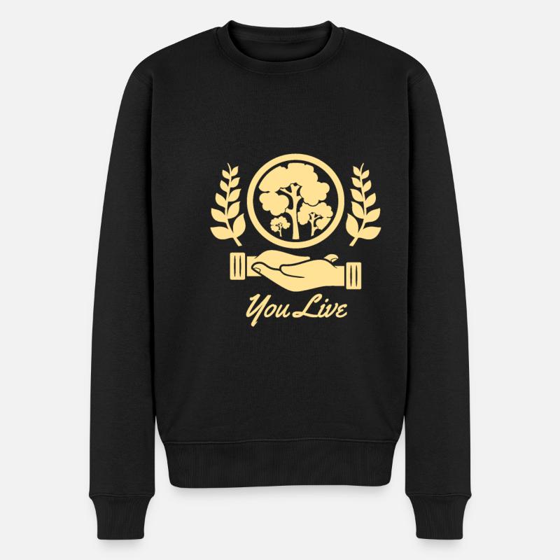 Vos arbres végétaux vivants - Pull Premium bio Homme - noir
