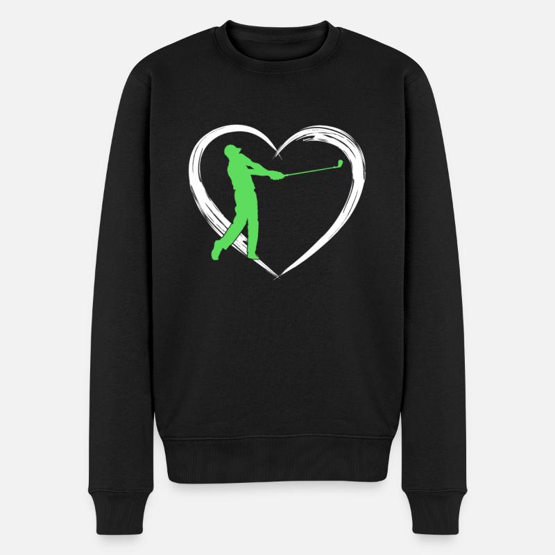 Golf love - Männer Premium Bio Pullover - Schwarz