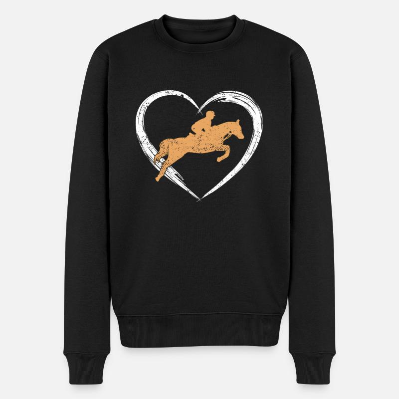 L’amour de l’équitation - Pull Premium bio Homme - noir